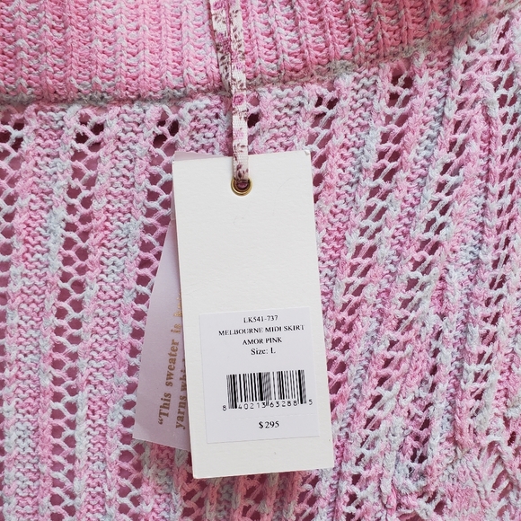 NWT LoveShackFancy Skirt Size L Melbourne Midi Beach Knit Coastal Vacay Surf - Picture 14 of 16